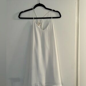 White sleeveless dress